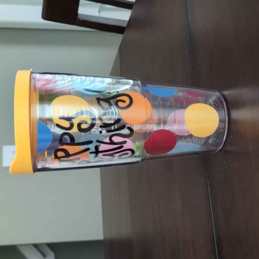 Tervis Happy Everything Colorful Bright Dot Plastic 24oz. Tumbler Cup w/Lid - Picture 2 of 5